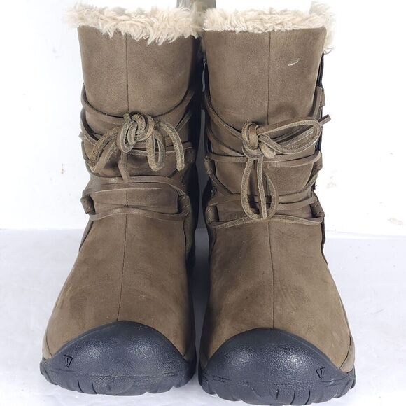 Keen Women's Brighton Low US6 Brown Leather insulated Shearling Snow Boots - Picture 5 of 16